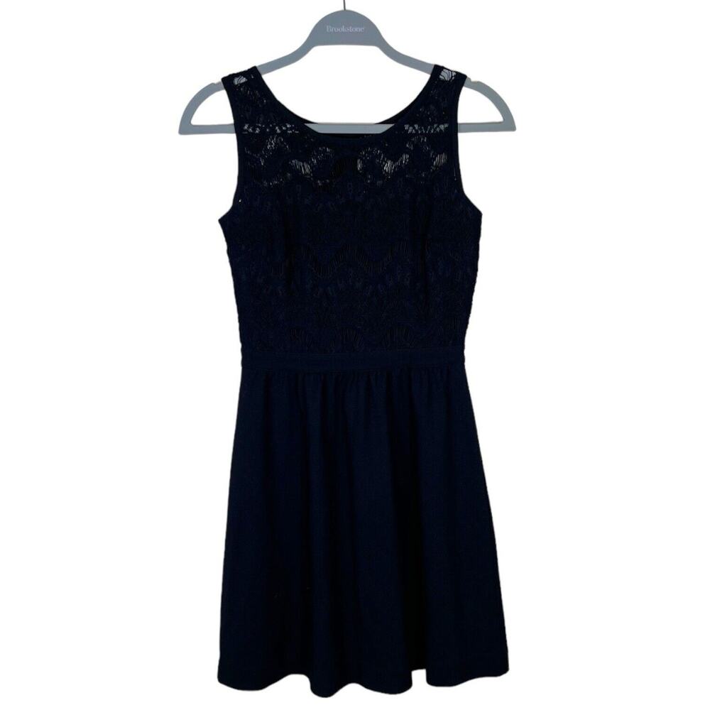 Lilly Pulitzer Rhea Lace Cocktail Sleeveless Flirty Mini Dress Black Size XS LBD